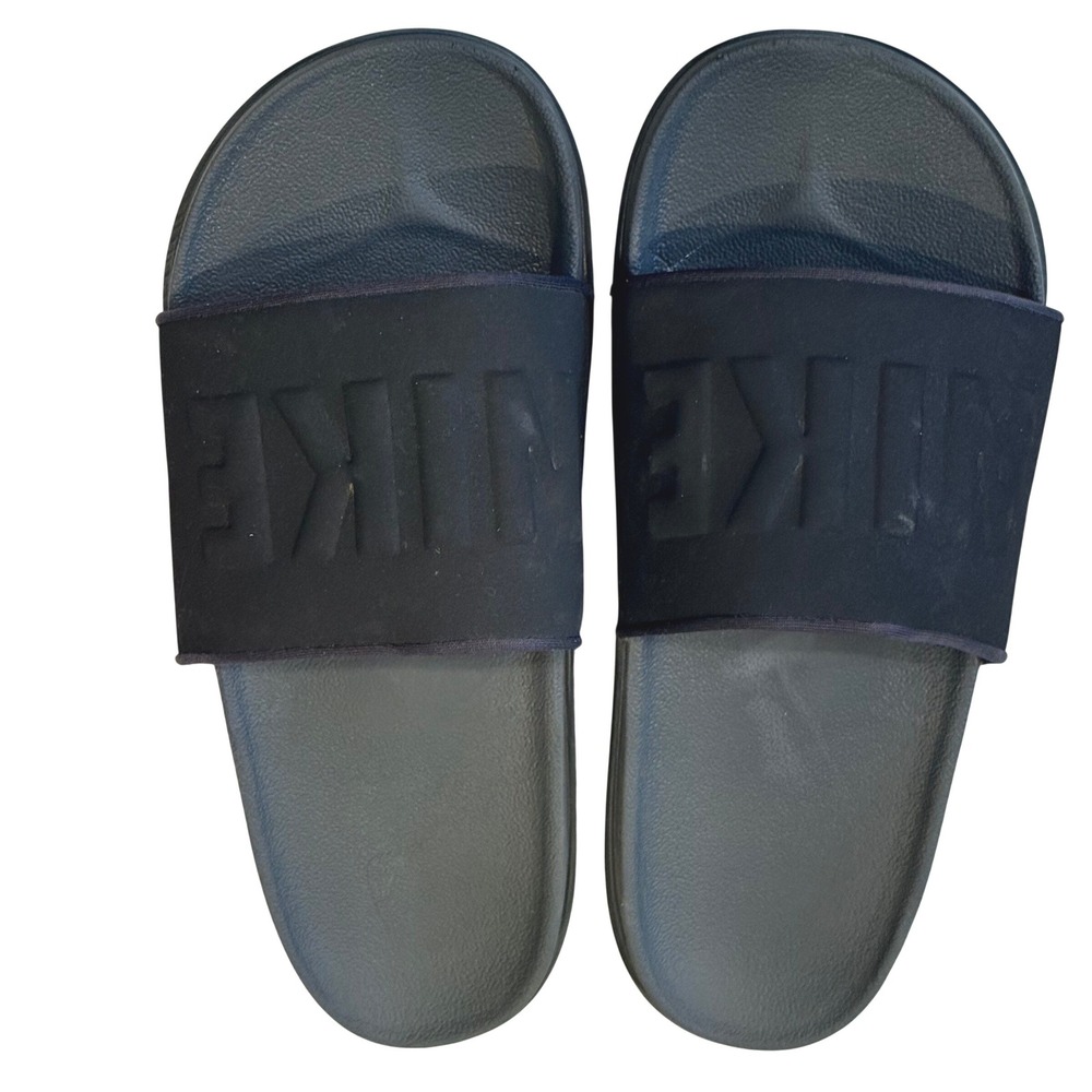Nike Benassi JDI Slides Mens Triple Black Athletic Sandals 343880-001 EUC